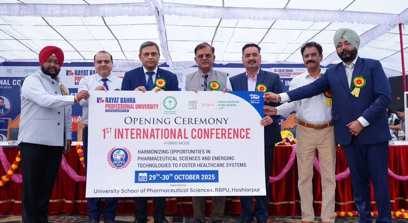 रयात बाहरा  प्रोफेशनल यूनिवर्सिटी में ‘होप्स-2025’ अंतरराष्ट्रीय सम्मेलन संपन्न